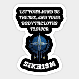 Sikhism, Let your mind be the bee and your body the lotus flower Sticker